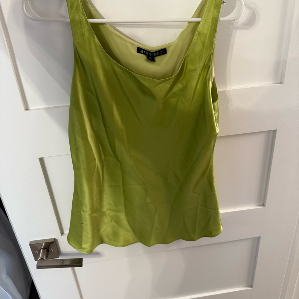 Lafayette 148 New York Green Fitted Sleeveless Camisole